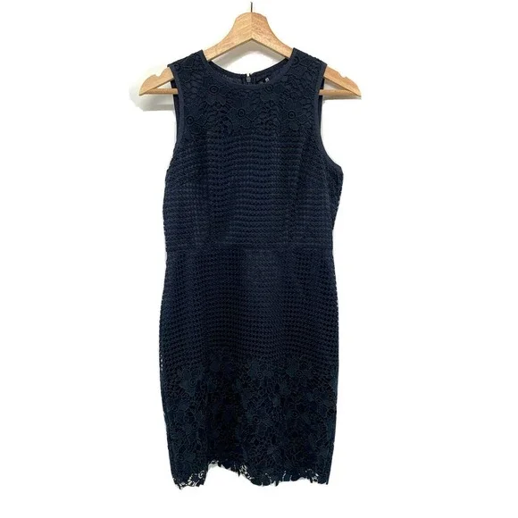 ann taylor crochet dress Ann Taylor LOFT Crochet Shift Dress Size M Purple Burgundy 100% Cotton